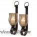 Darby Home Co Reitman Iron and Glass Small Wall Sconces DBHC6532